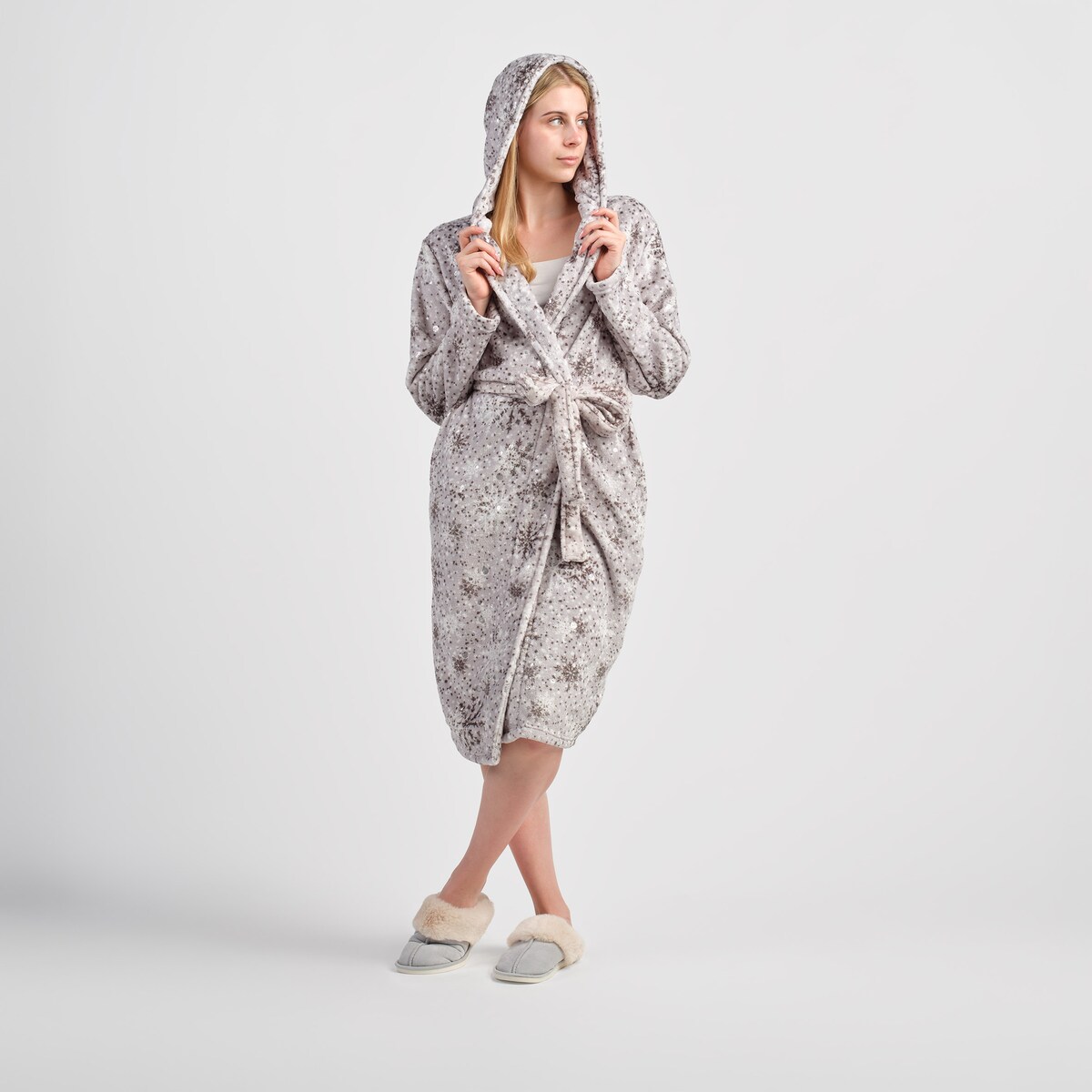 Szlafrok Snowf z motywem śnieżynki