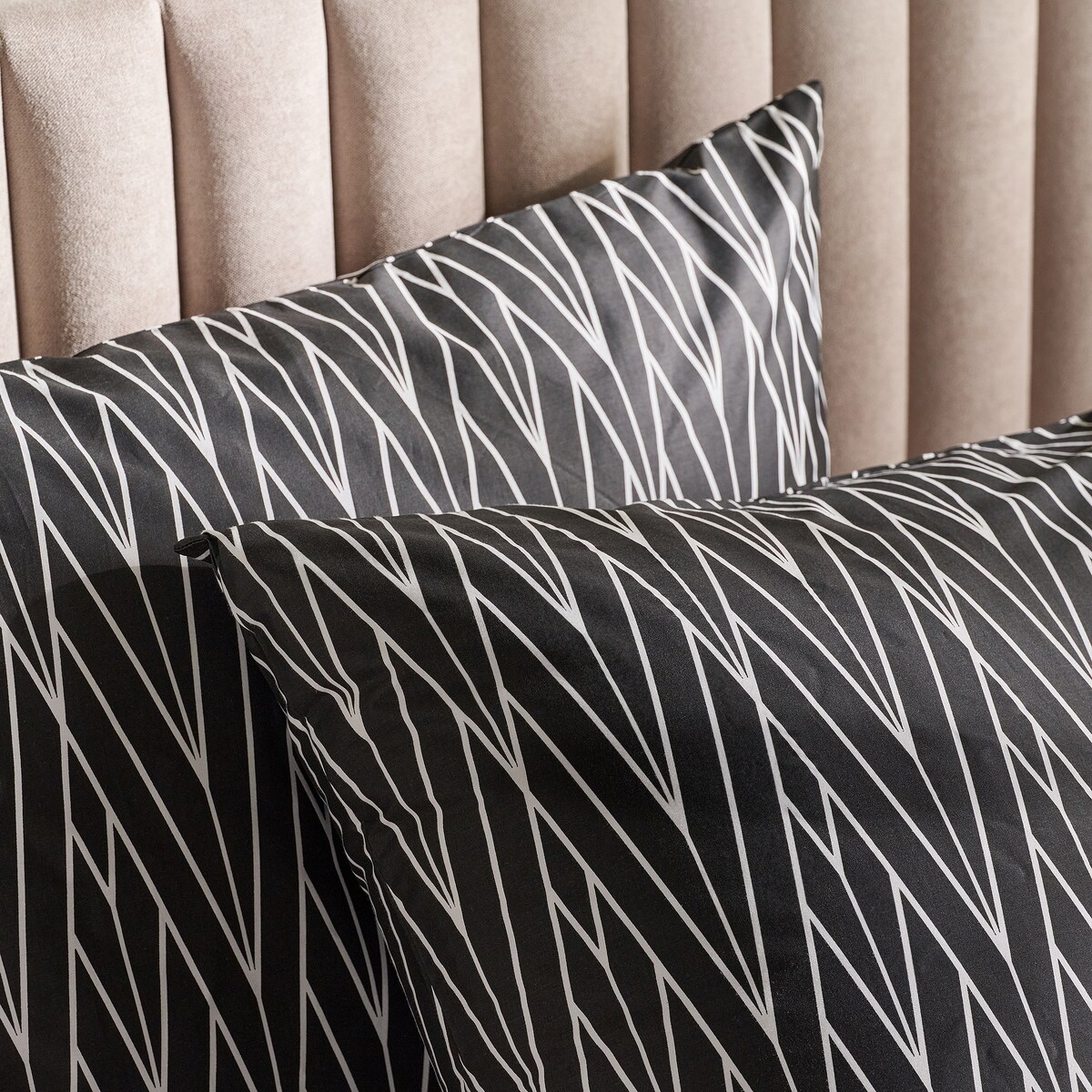 Pościel z bawełny satynowej Zinella 200x220 cm z motywem geometrycznym