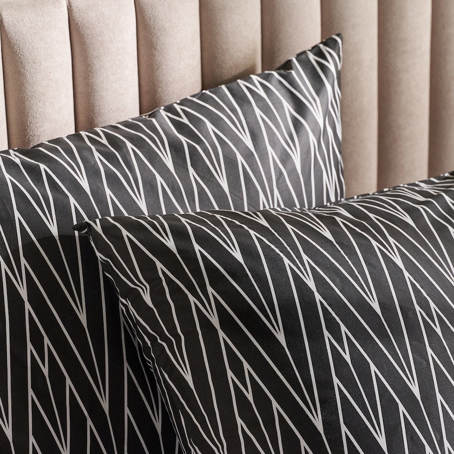 Pościel z bawełny satynowej Zinella 200x220 cm z motywem geometrycznym