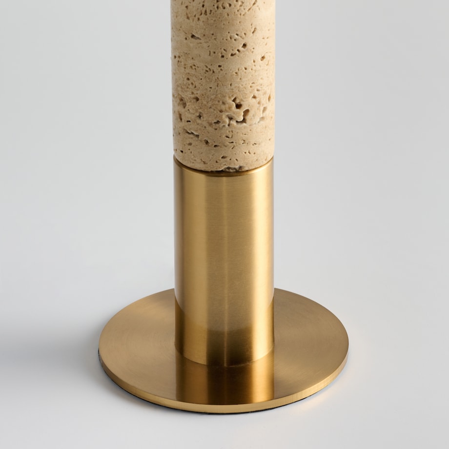 lampa stołowa z podstawą z trawertynu mofar