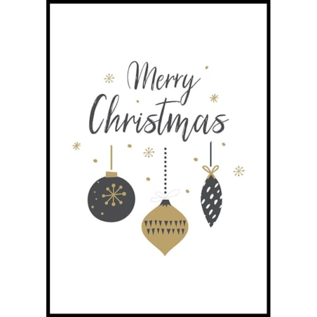 plakat merry christmas 21x30 cm