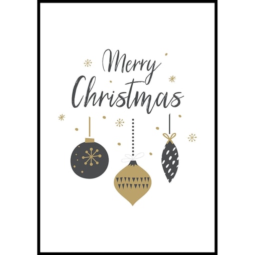 plakat merry christmas 21x30 cm