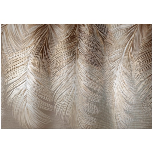 Fototapeta Do Sypialni Salonu Na Flizelinie Pióra Liście Brązowy 400x280