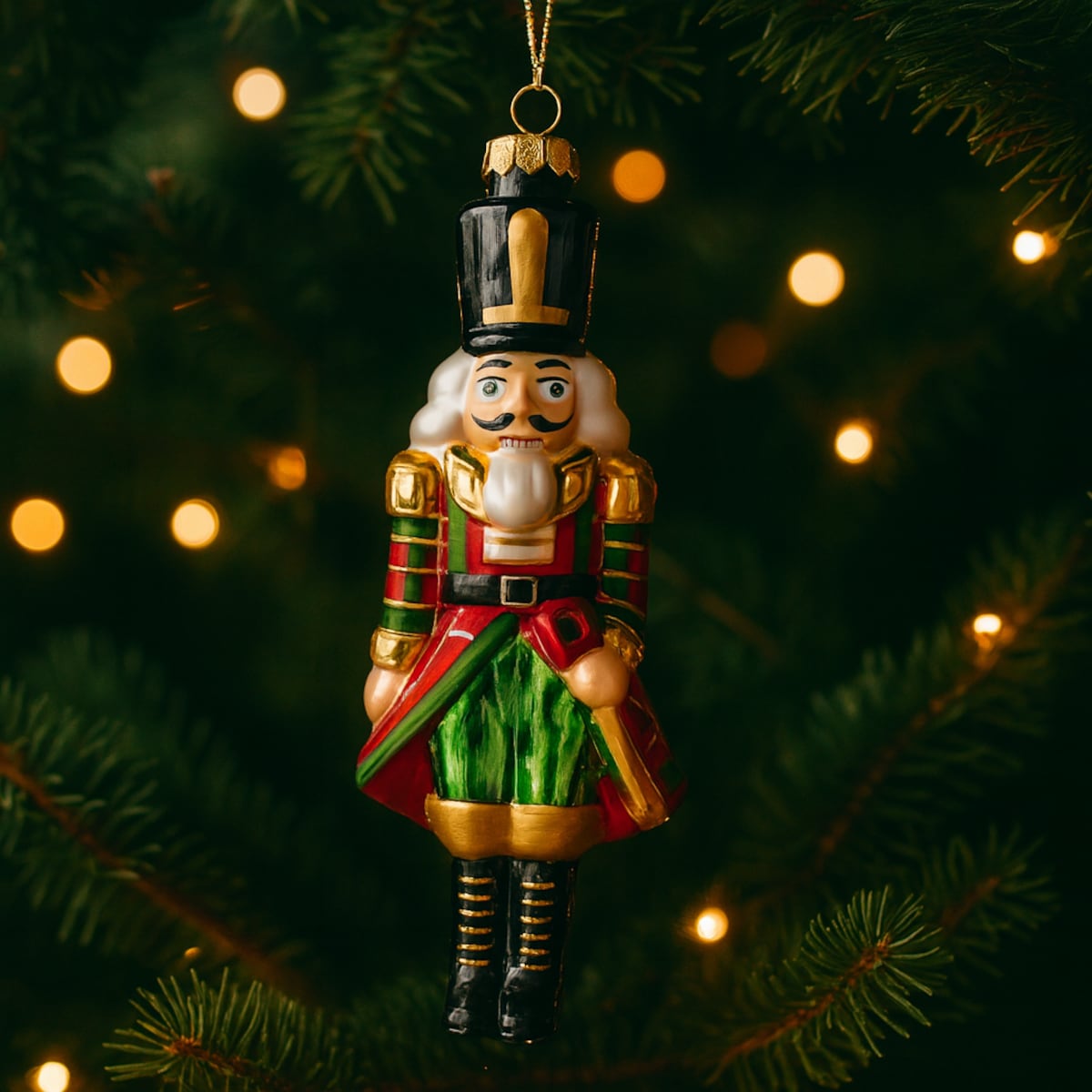 Bombka szklana Nucis z motywem dziadka do orzechów