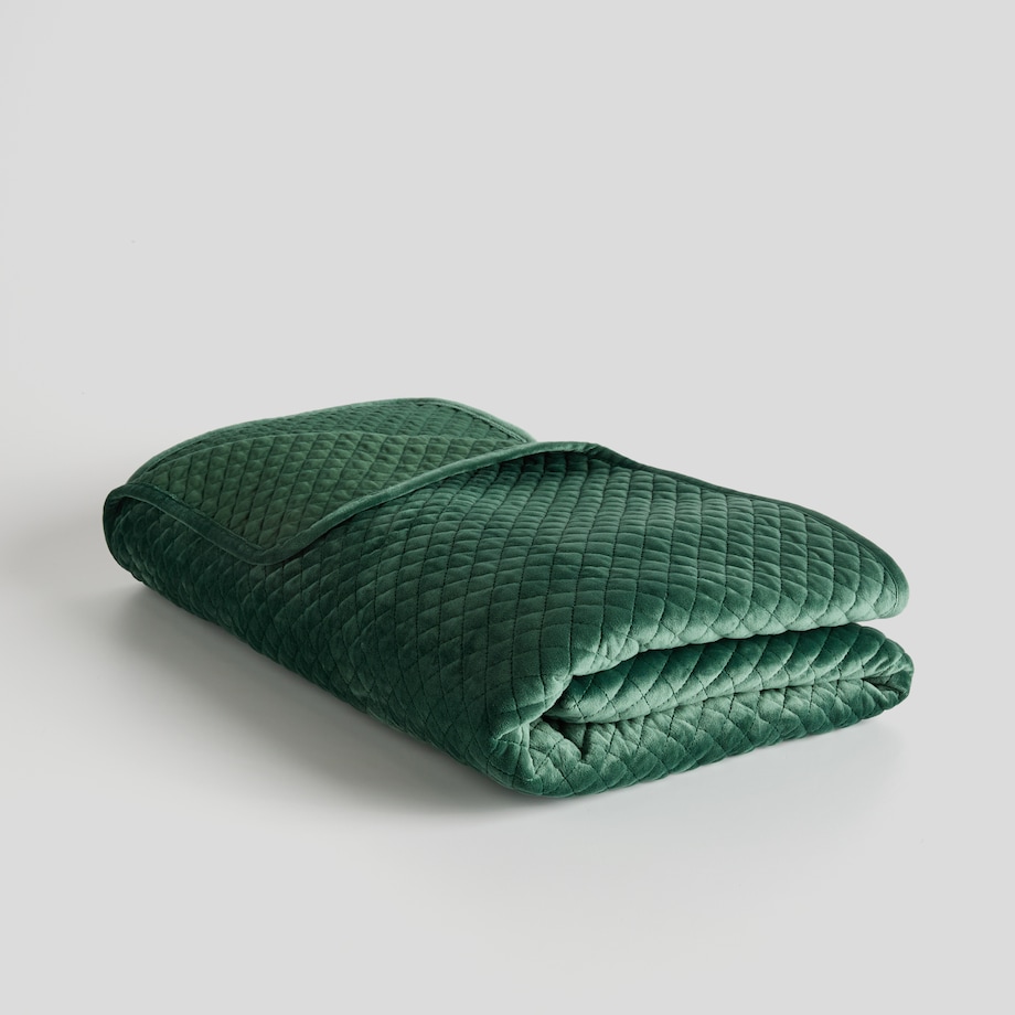 Jednokolorowa narzuta na łóżko Plums 200x220 cm z motywem geometrycznym