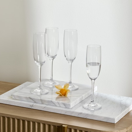 Komplet 4 kieliszków do szampana ze szkła kryształowego
