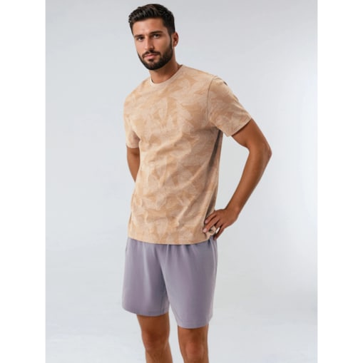 Piżama South 42599 -02X Beżowo-Niebieski, XL