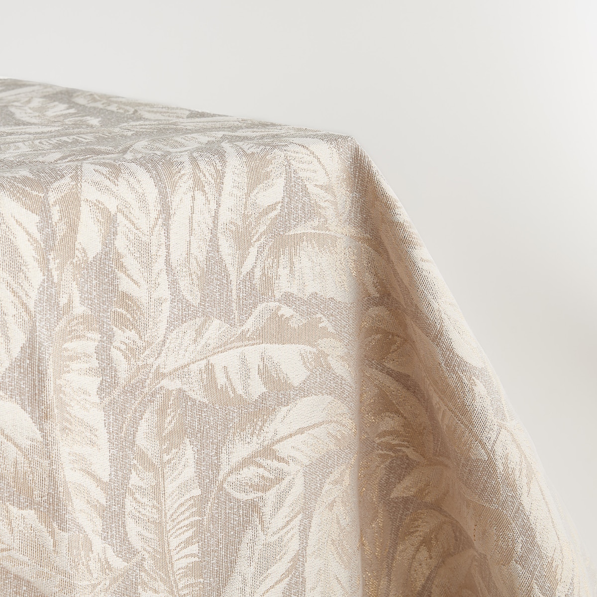 Obrus Żakardowy Sparkleaf 150x220 cm z motywem liściastym