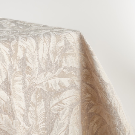 Obrus Żakardowy Sparkleaf 150x220 cm z motywem liściastym