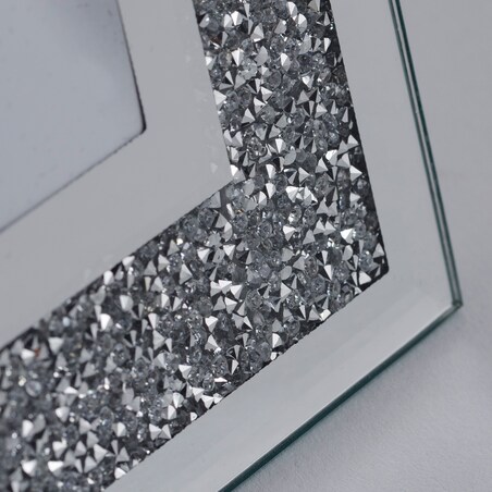Lustrzana ramka z kryształkami diamentdust