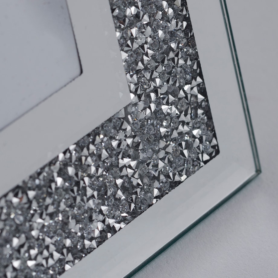 Lustrzana ramka z kryształkami diamentdust