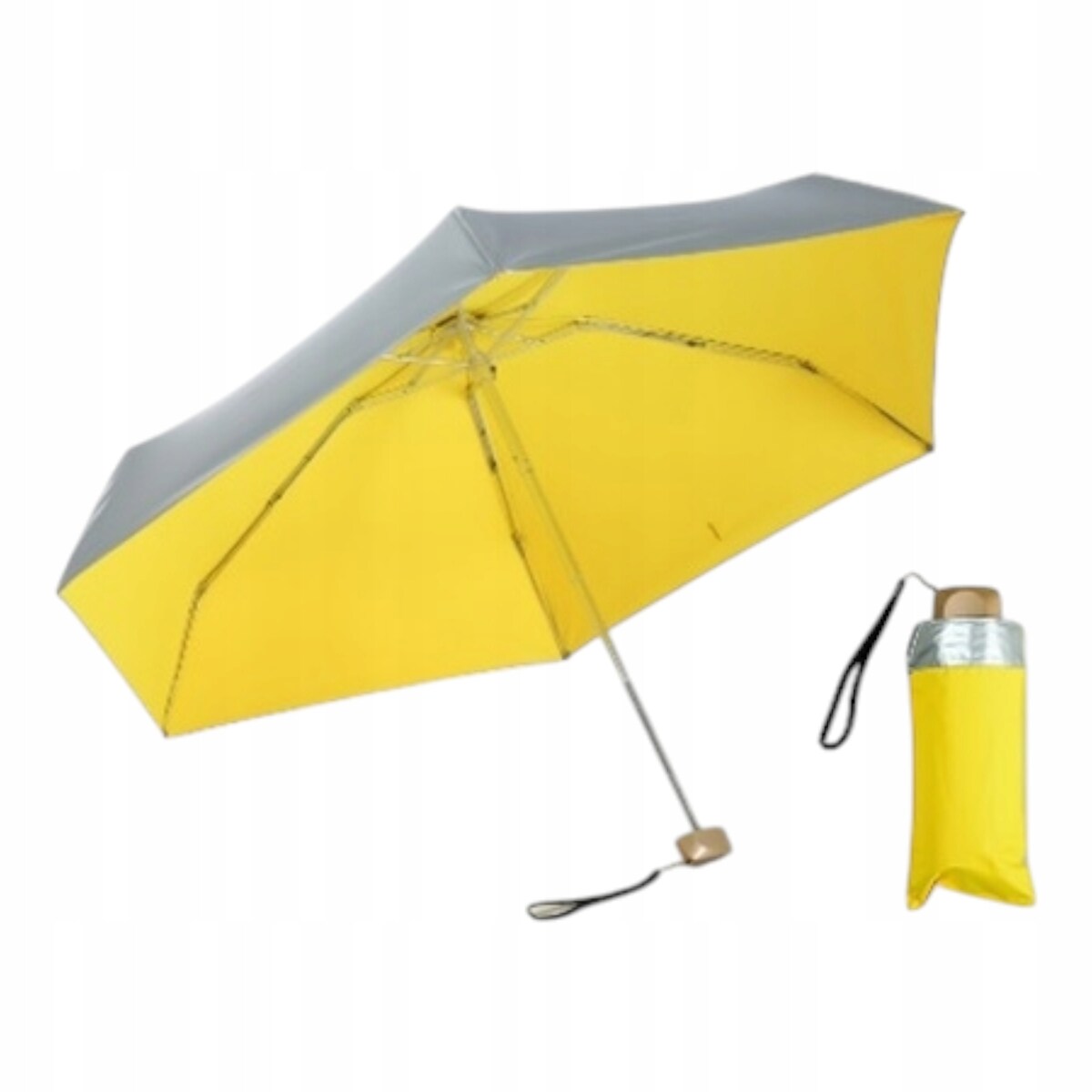 Parasol manualny kompaktowy PARASOLKA składana kieszonkowa MAŁA mini LEKKA