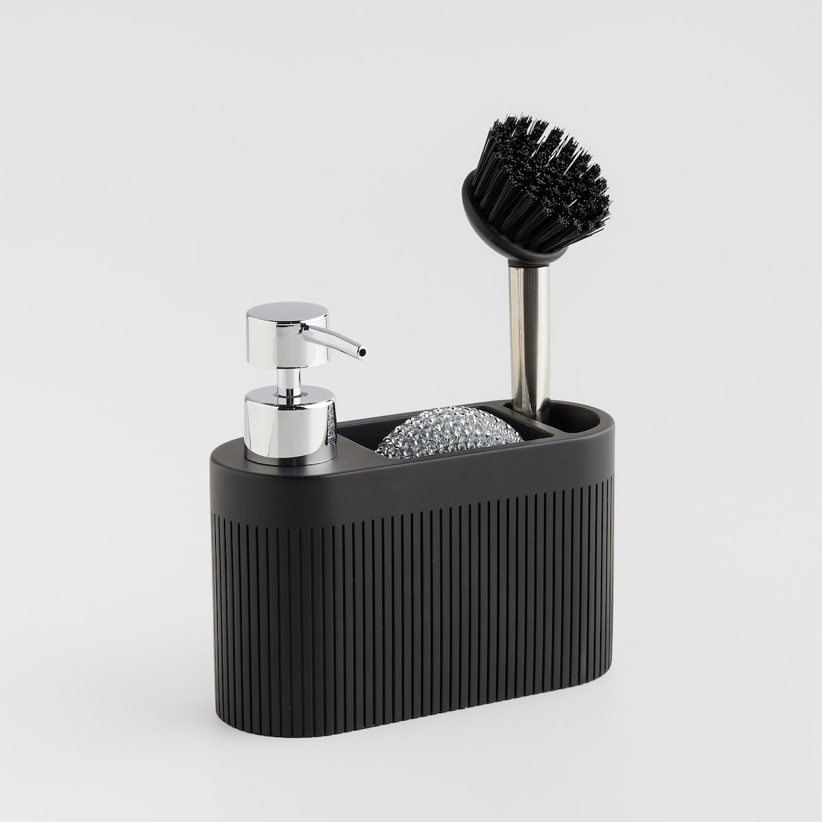 Dozownik Z Gąbką I Szczotką Carbone z motywem geometrycznym