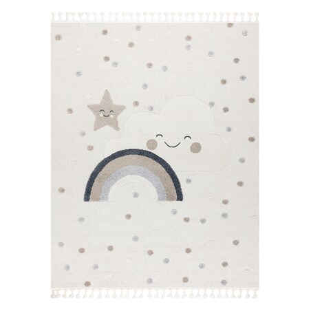 Dywan YOYO EY78 biały / beż - Chmurka, 200x290 cm