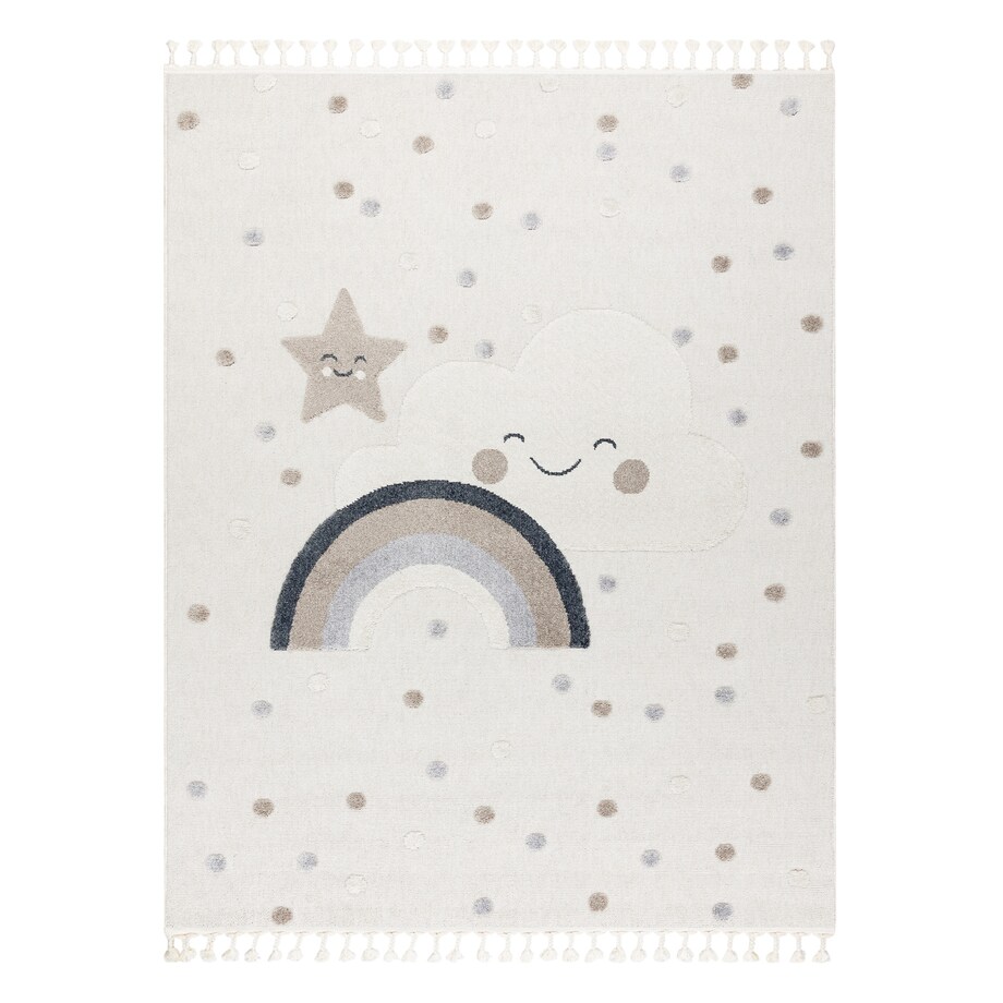 Dywan YOYO EY78 biały / beż - Chmurka, 200x290 cm