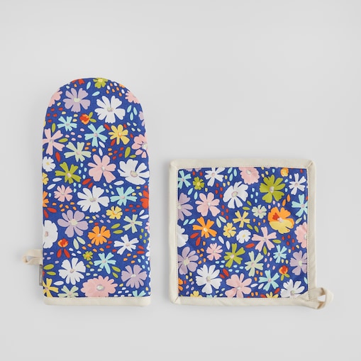 Łapka I Rękawica Bloomi 14x30 cm z motywem kwiatowym