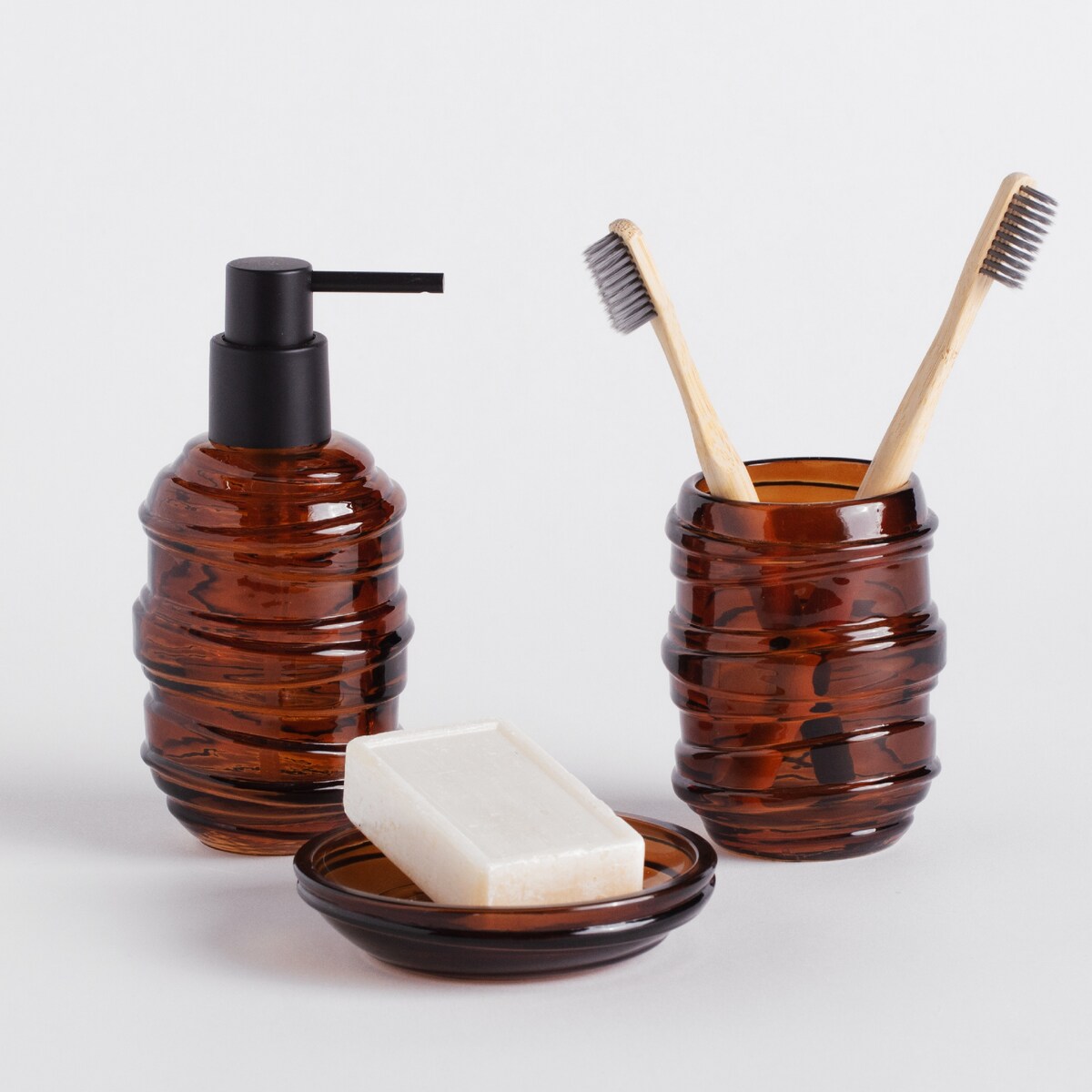 Kubek Łazienkowy z Aptecznego Szkła Bronzo