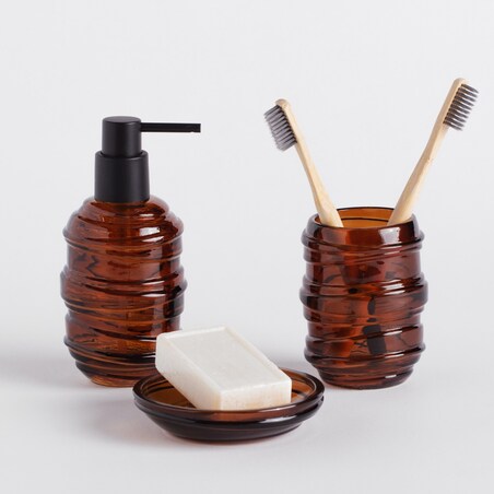 Kubek Łazienkowy z Aptecznego Szkła Bronzo