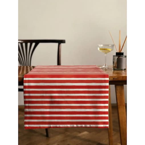 Bieżnik świąteczny - czerwone paski - 40x220