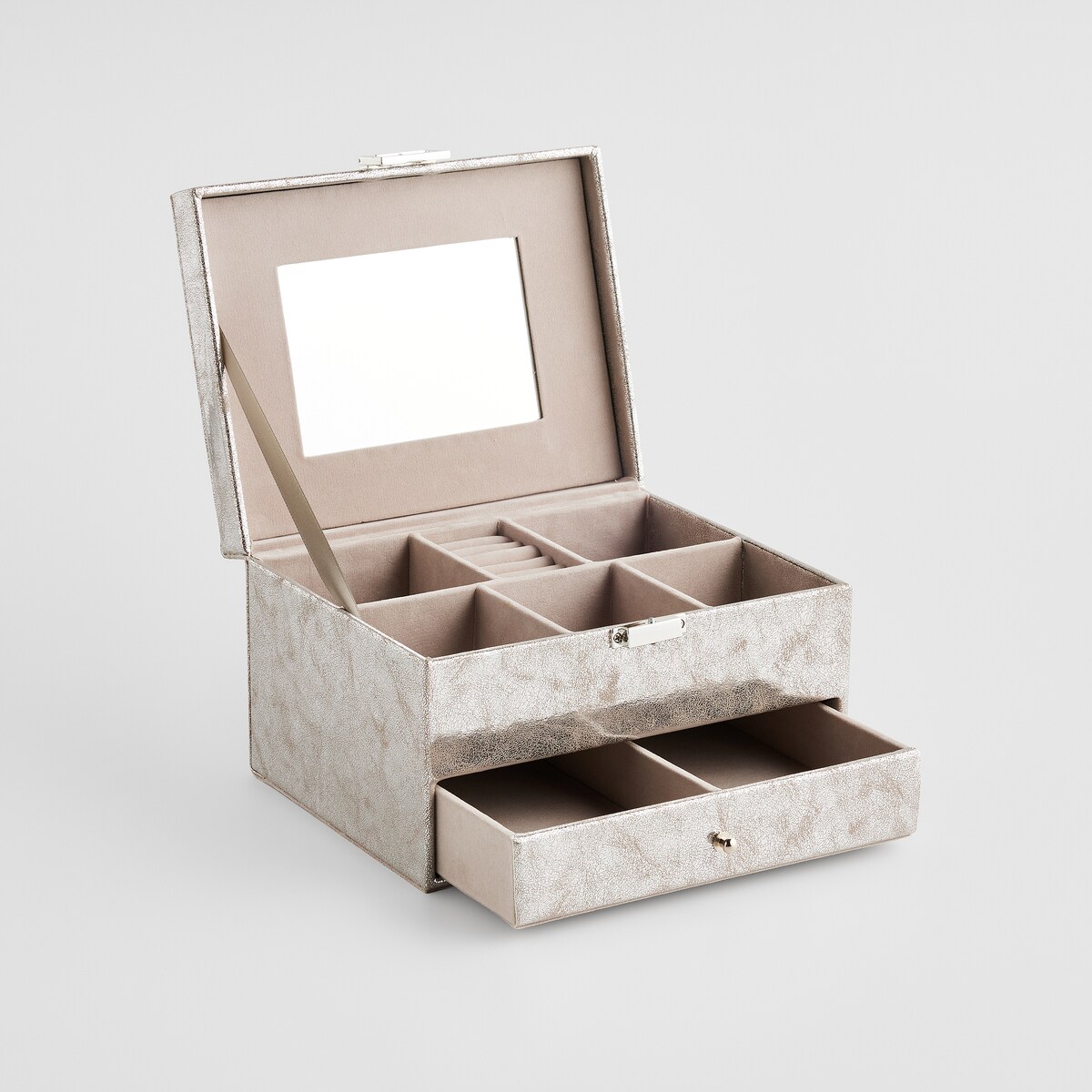 Szkatułka Na Biżuterię Rundo 22x17 cm w kratę