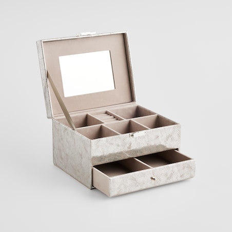 Szkatułka Na Biżuterię Rundo 22x17 cm w kratę