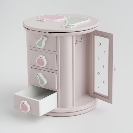 Dziecięca szkatułka na biżuterię z motywem owoców