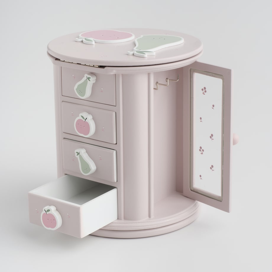 Dziecięca szkatułka na biżuterię z motywem owoców