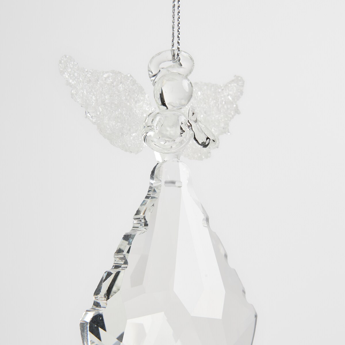 Dekoracja wisząca szklana Anhelo z motywem anioła