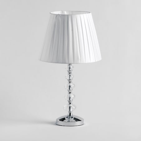 elegancka lampa stołowa z kryształowymi kulami cristel