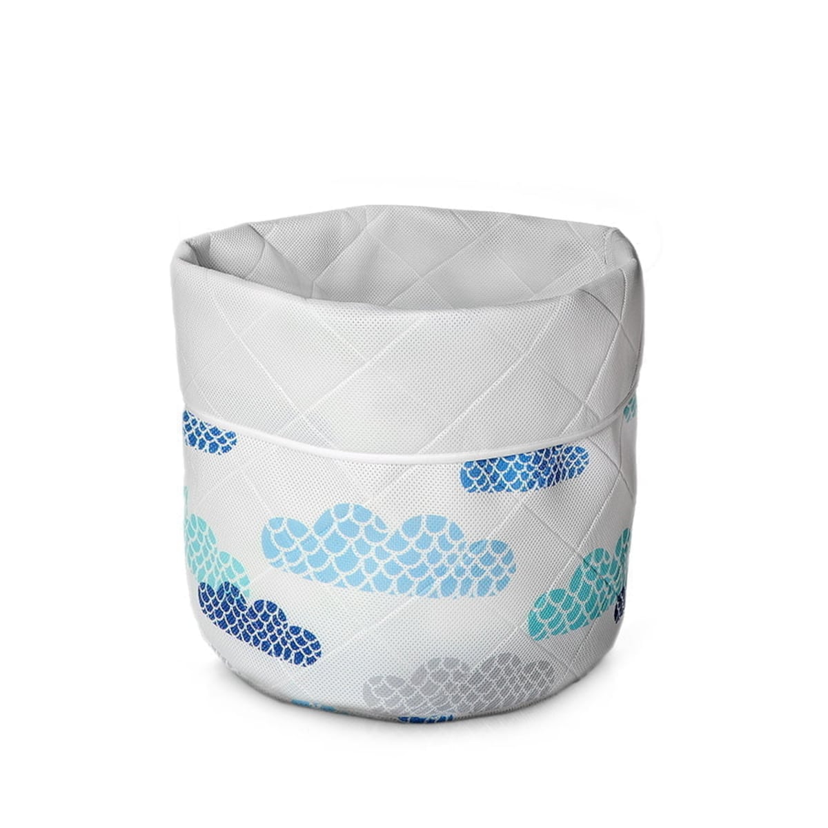 Kosz na zabawki dla dzieci duży Basket 60 x 80 cm - Białe Chmurki