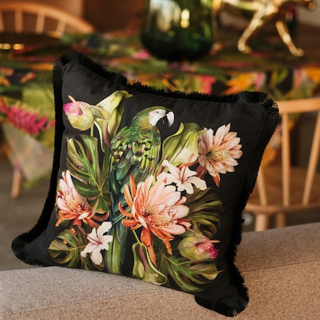 Poszewka z nadrukiem Piroso 45x45 cm z motywem kwiatowym