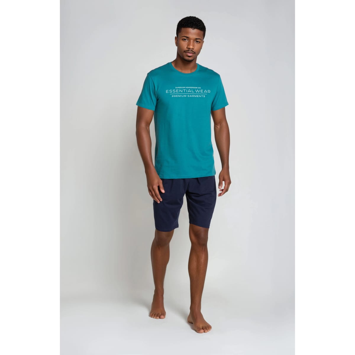 Piżama Deal 38880-77X Zielono-Granatowa Zielono-Granatowy, M