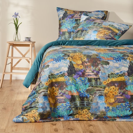 Komplet pościeli z bawełny satynowej Impresjo 200x220 cm z 2 poszewkami 70x80