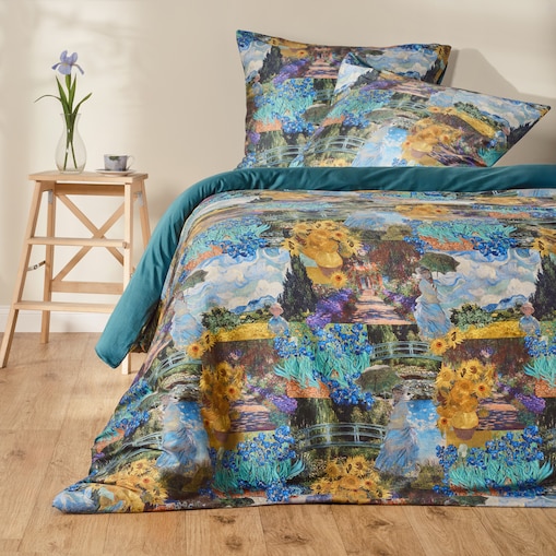 Komplet pościeli z bawełny satynowej Impresjo 200x220 cm z 2 poszewkami 70x80