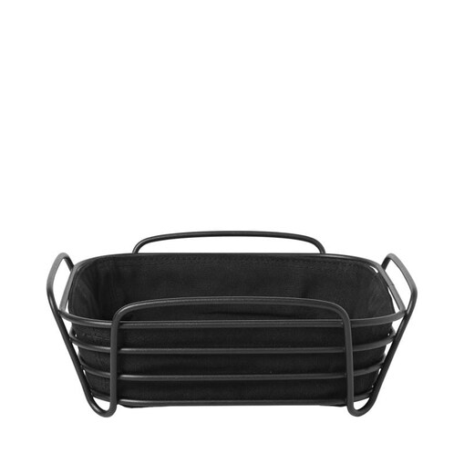 Koszyk na pieczywo DELARA - czarno/czarny, 25 cm