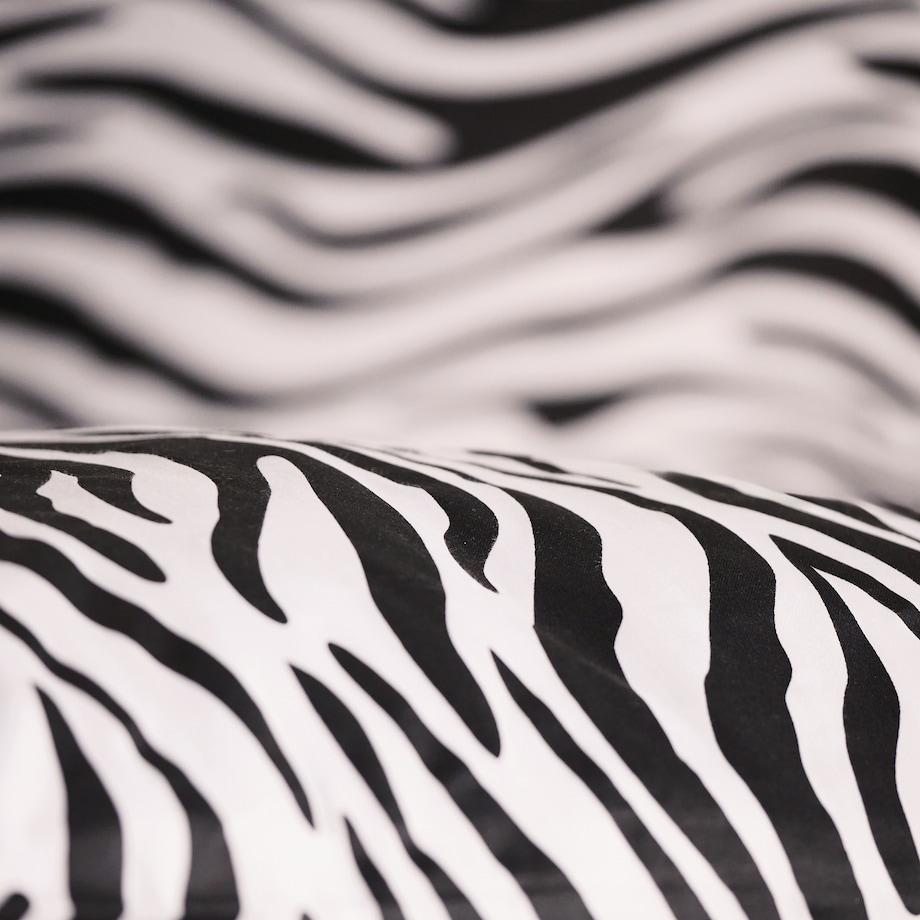 Pościel z bawełny satynowej Zebrini 160x200 cm z motywem zwierzęcym