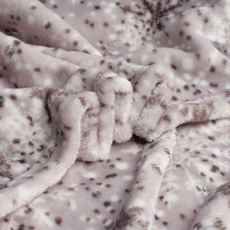 Drukowany koc Snowf 150x200 cm z motywem śnieżynki