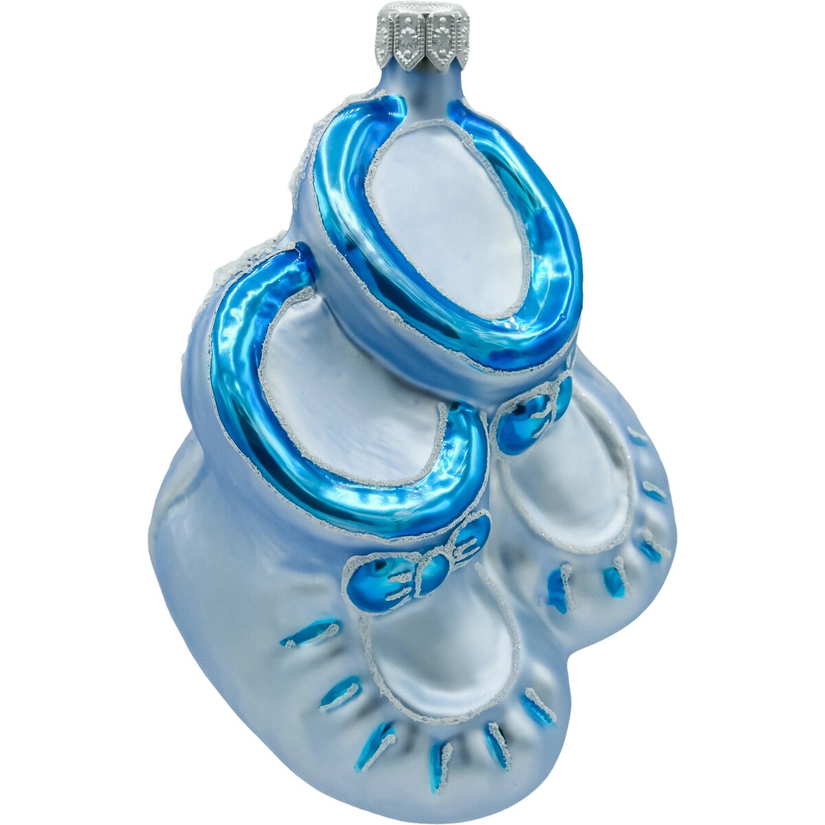 Bombka choinkowa - Buciki dziecięce: niebieskie