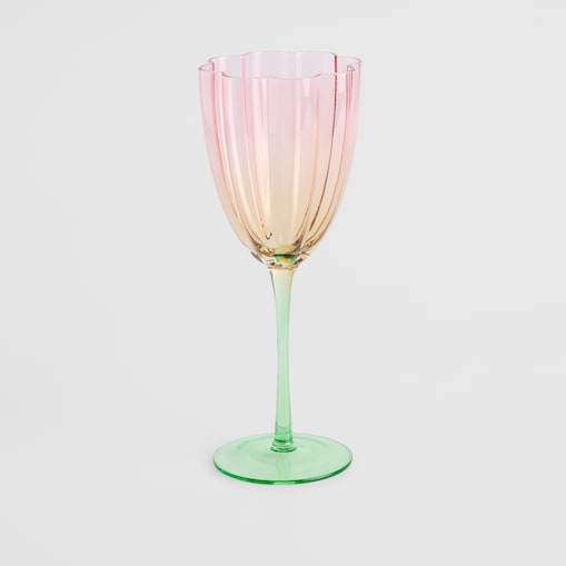 Kieliszek Do Wina Azali z motywem kwiatowym