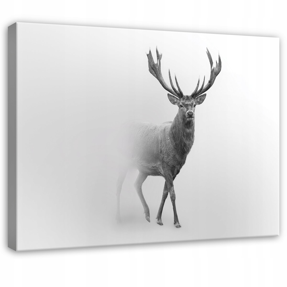 Obraz Do Sypialni Salonu Na Płótnie Jeleń Zwierzęta Szary
