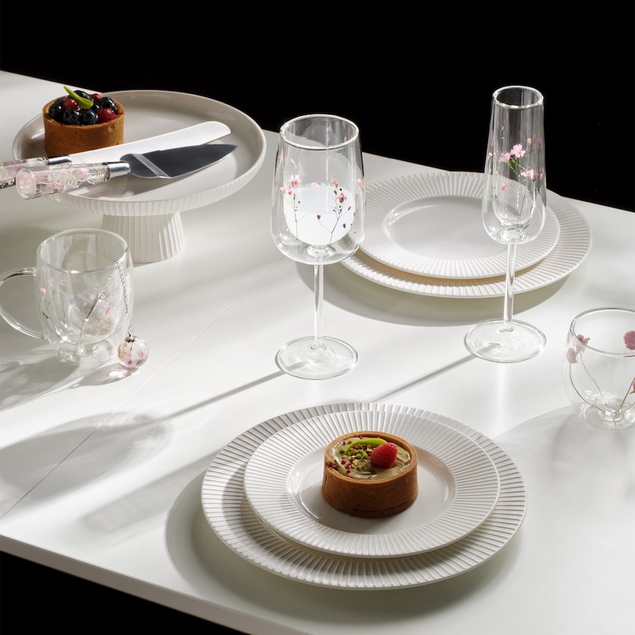 Kieliszek do wina z suszonymi kwiatami Florrita