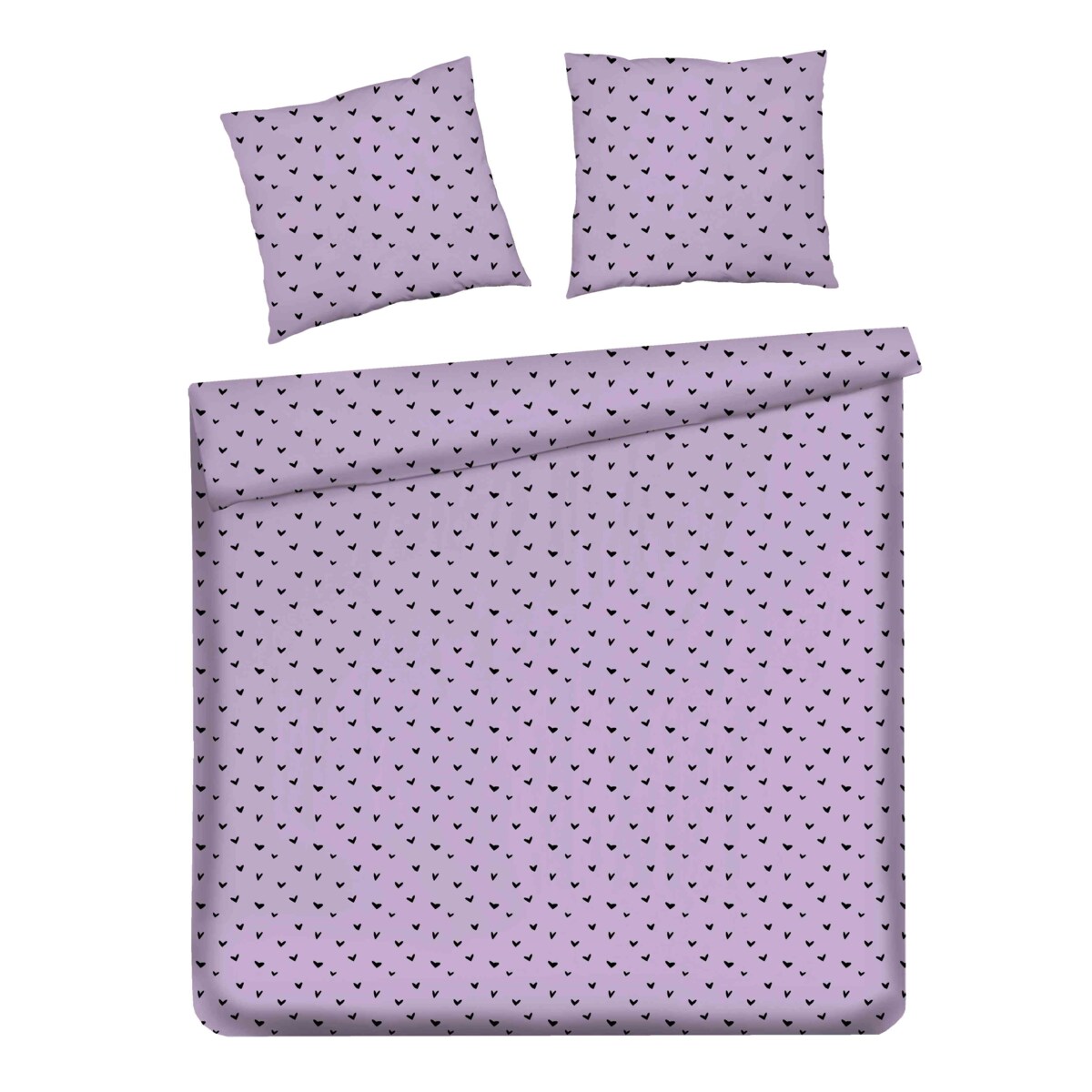 Pościel z bawełny satynowej Mallory 200x220 cm z motywem serc