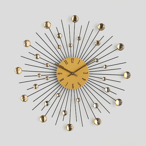 zegar ścienny z kryształkami cristala ø 50 cm