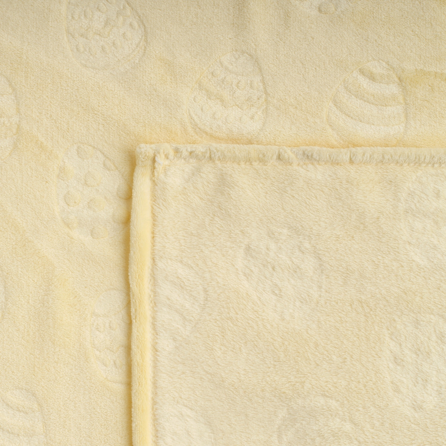 Jednokolorowy koc z wytłoczonym wzorem Joylis 150x200 cm z motywem jajka