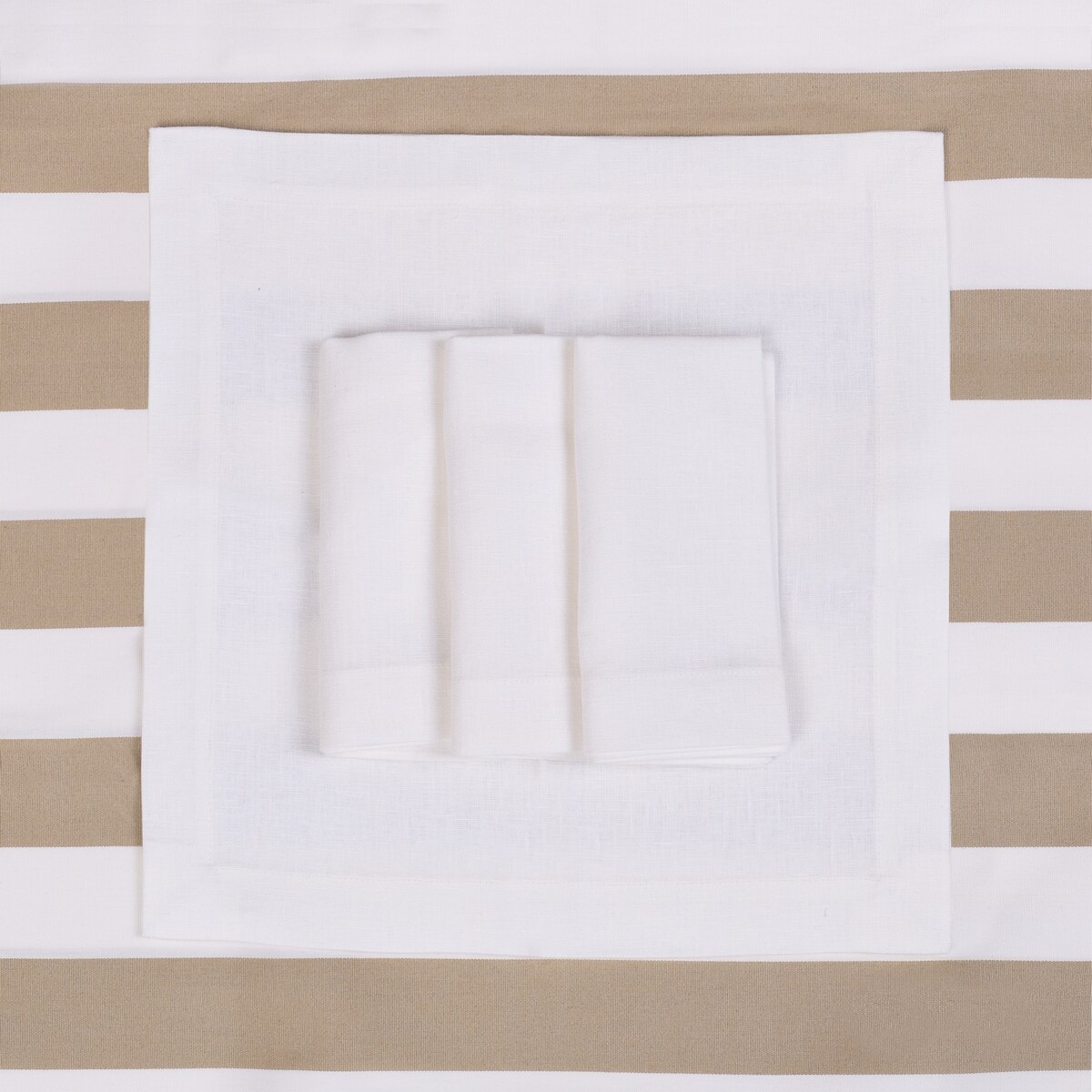 Lniane serwetki Classic Bianco Neve – 40 × 40 cm – komplet 6 szt.