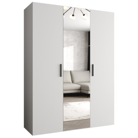 Szafa uchylna otwierana BARI 2 150 wys. 202 cm Biały + u. Czarny