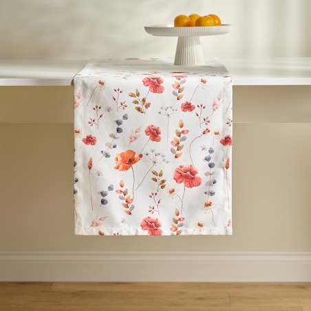 Bieżnik Drukowany Lorea 40x180 cm z motywem kwiatowym