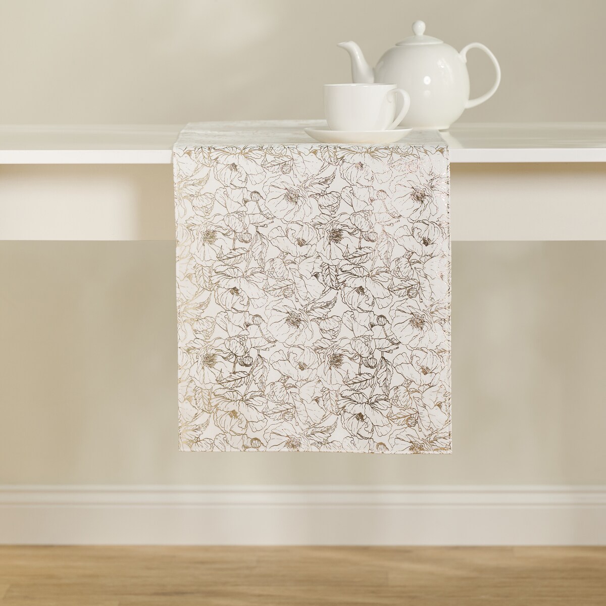 Bieżnik z nadrukiem Casinosis 35x180 cm z motywem kwiatowym