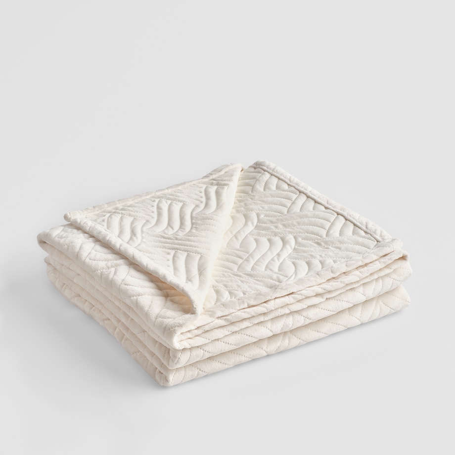 Jednokolorowa narzuta na łóżko z wytłoczonym wzorem Bessaria 200x220 cm