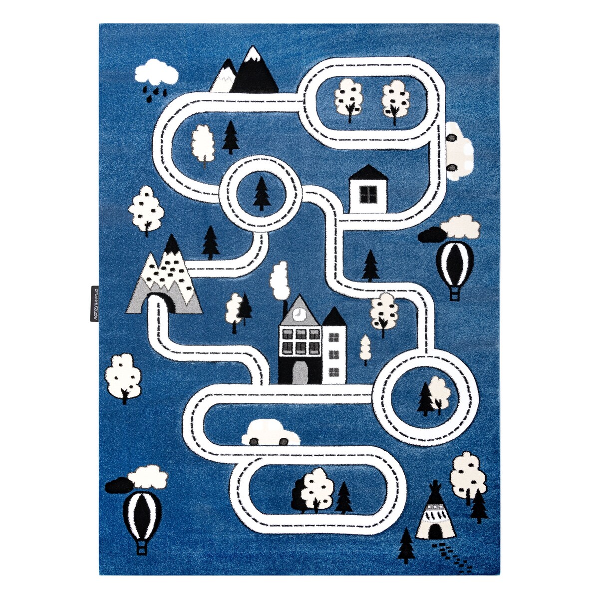 Dywan PETIT TOWN MIASTO ULICE niebieski 120x170 cm